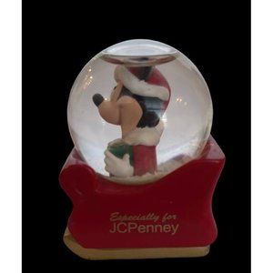 2003 Especially For JC Penney Disney Mickey Mouse Sleigh Mini Snow Globe
